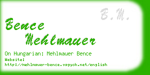 bence mehlmauer business card